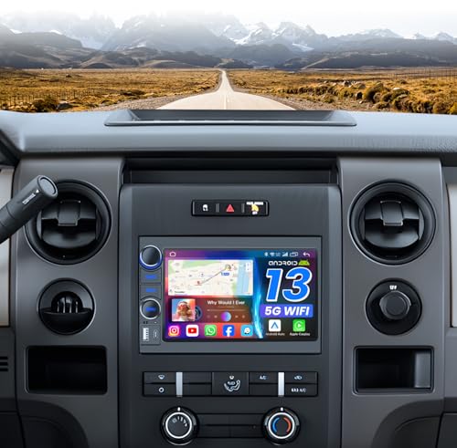 [4Core + 32G ROM] Car Radio Stereo for Ford F150 2004-2008: 7" HD Touch Screen Replacement with Carplay Android Auto 5G WiFi GPS FM RDS SWC Backup Camera