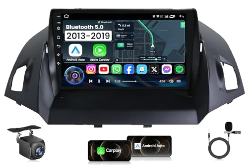 Jingelsye Car Radio for Ford Escape 2013-2019 - Android 13 9" Touch Screen Head Unit (8-Core + 64G ROM) with 5G WiFi